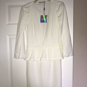 White Dress with built-In Cape